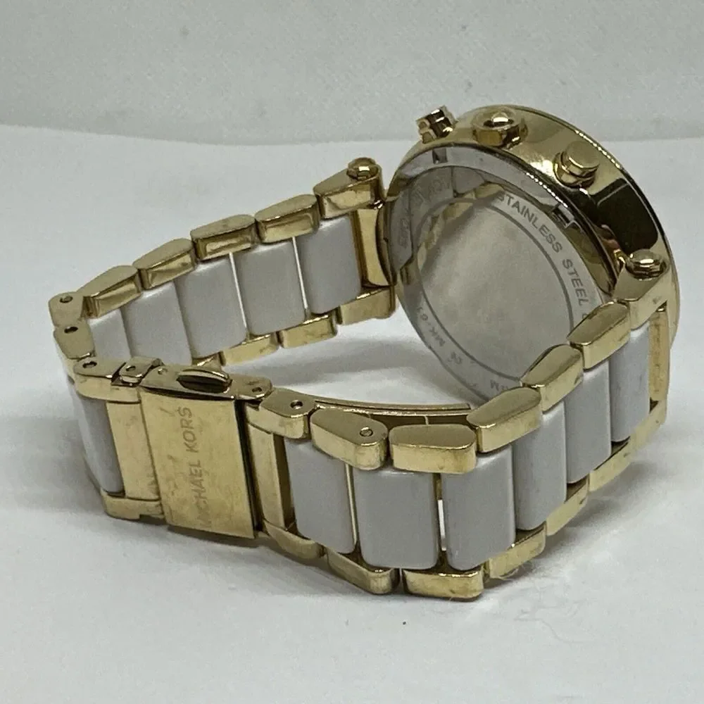 Michael Kors Parker MK6119 Women's Two Tone Analog Dial Quartz Wrist Watch NUL63